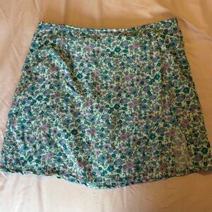 Urban Outfitters Floral Mini Skirt in Teal and Pink